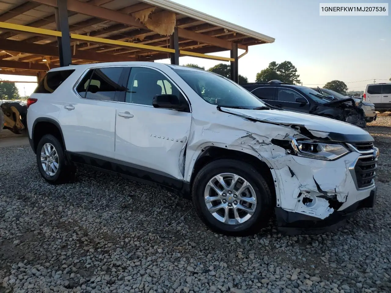 2021 Chevrolet Traverse Ls VIN: 1GNERFKW1MJ207536 Lot: 62333835