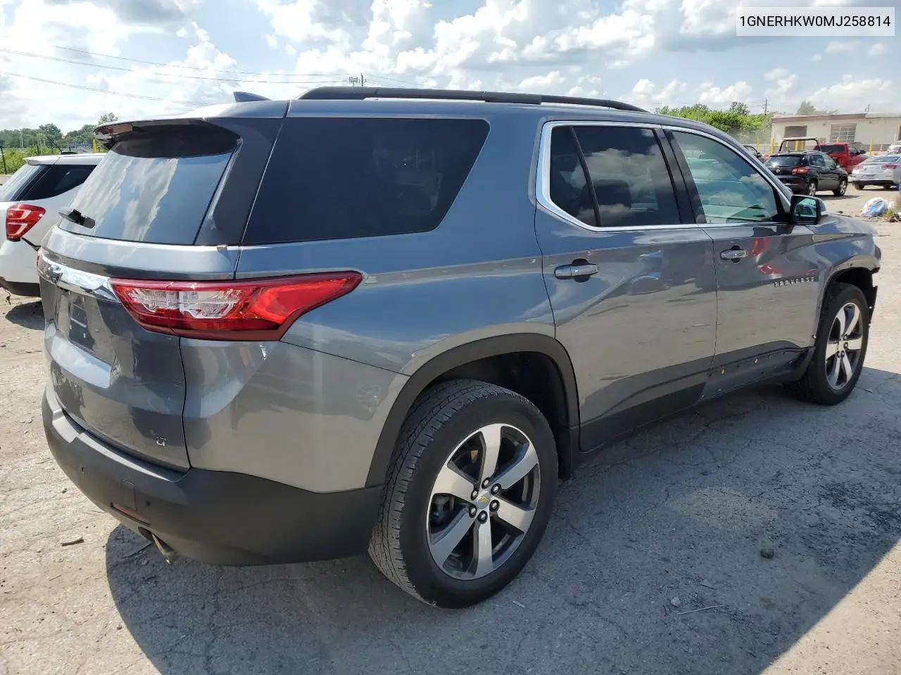 2021 Chevrolet Traverse Lt VIN: 1GNERHKW0MJ258814 Lot: 62803705