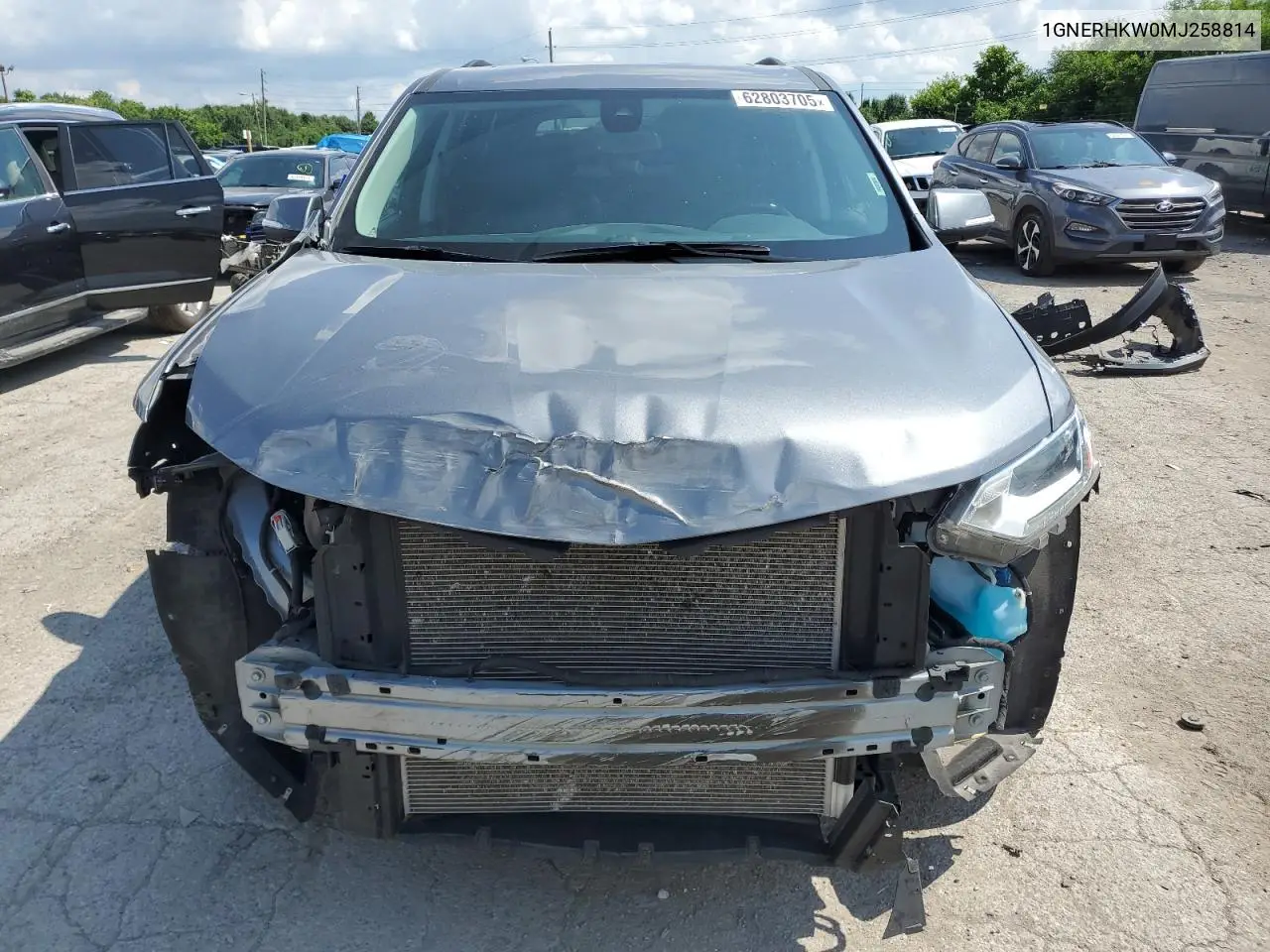 2021 Chevrolet Traverse Lt VIN: 1GNERHKW0MJ258814 Lot: 62803705