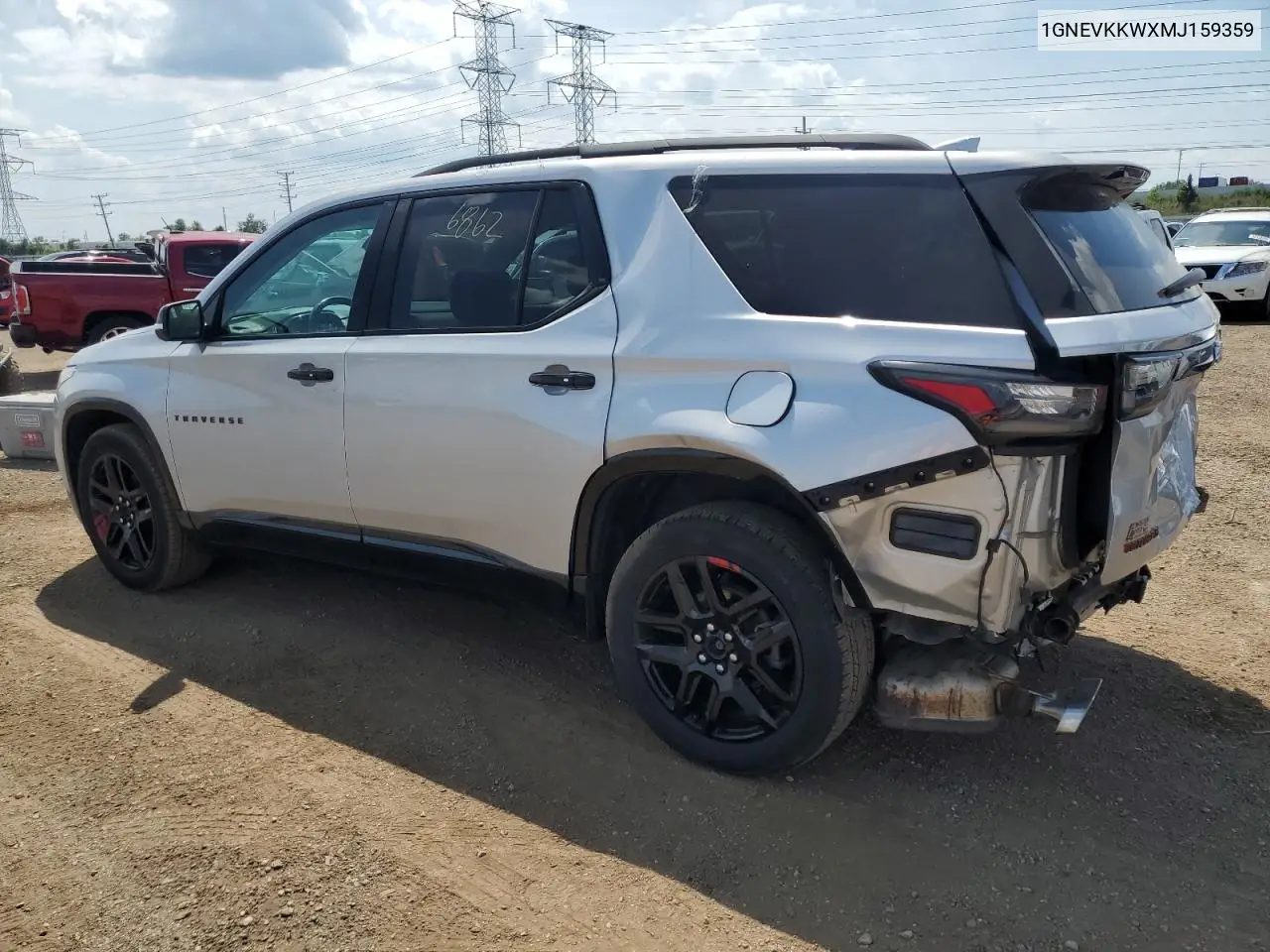 2021 Chevrolet Traverse Premier VIN: 1GNEVKKWXMJ159359 Lot: 62945035