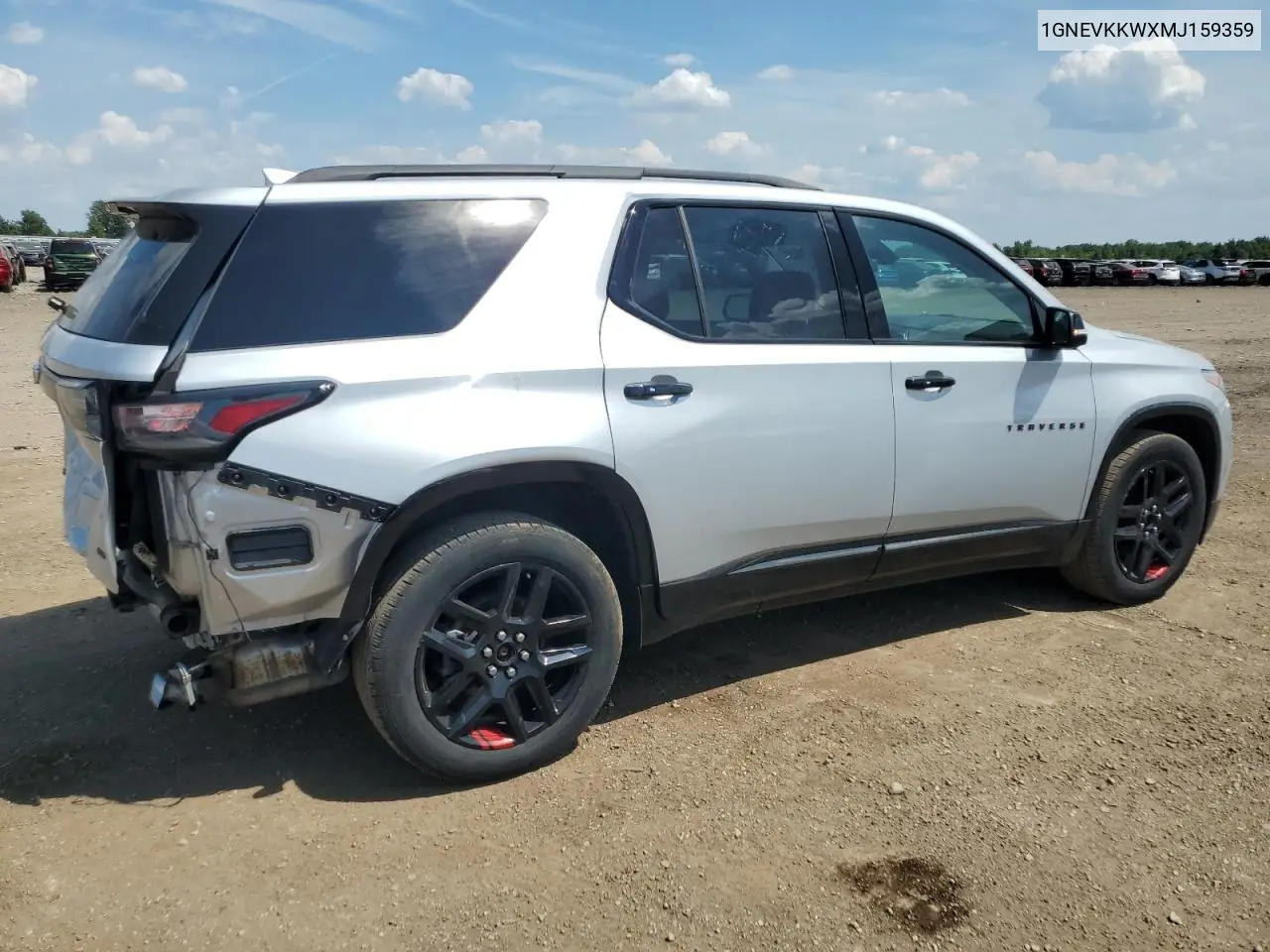 2021 Chevrolet Traverse Premier VIN: 1GNEVKKWXMJ159359 Lot: 62945035
