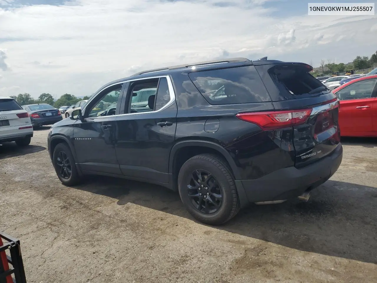 2021 Chevrolet Traverse Lt VIN: 1GNEVGKW1MJ255507 Lot: 62996875