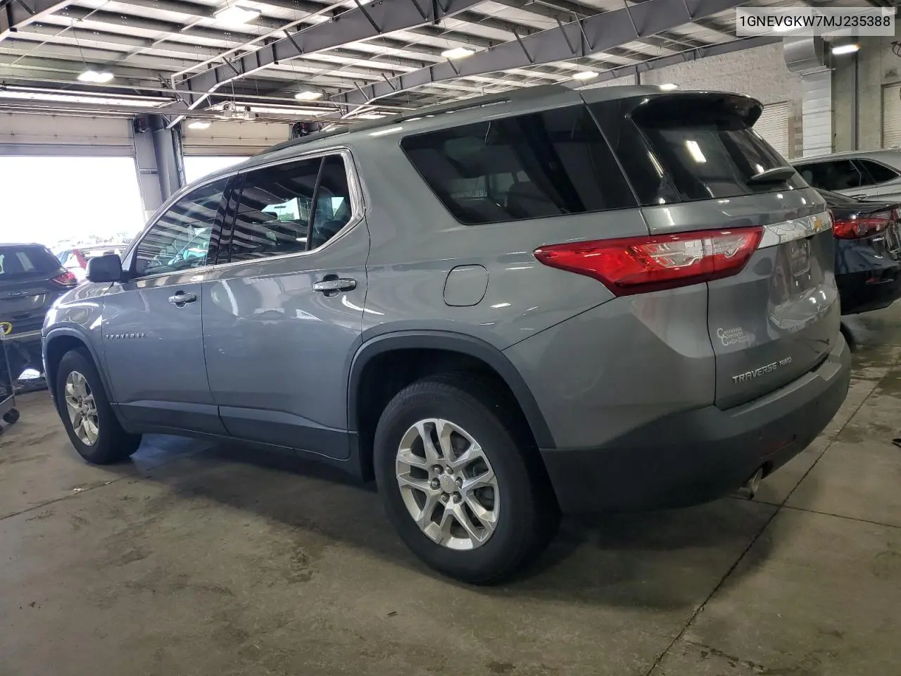 2021 Chevrolet Traverse Lt VIN: 1GNEVGKW7MJ235388 Lot: 63011765