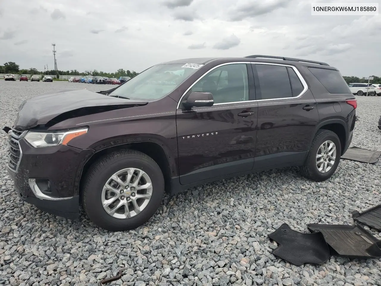 2021 Chevrolet Traverse Lt VIN: 1GNERGKW6MJ185880 Lot: 63142425