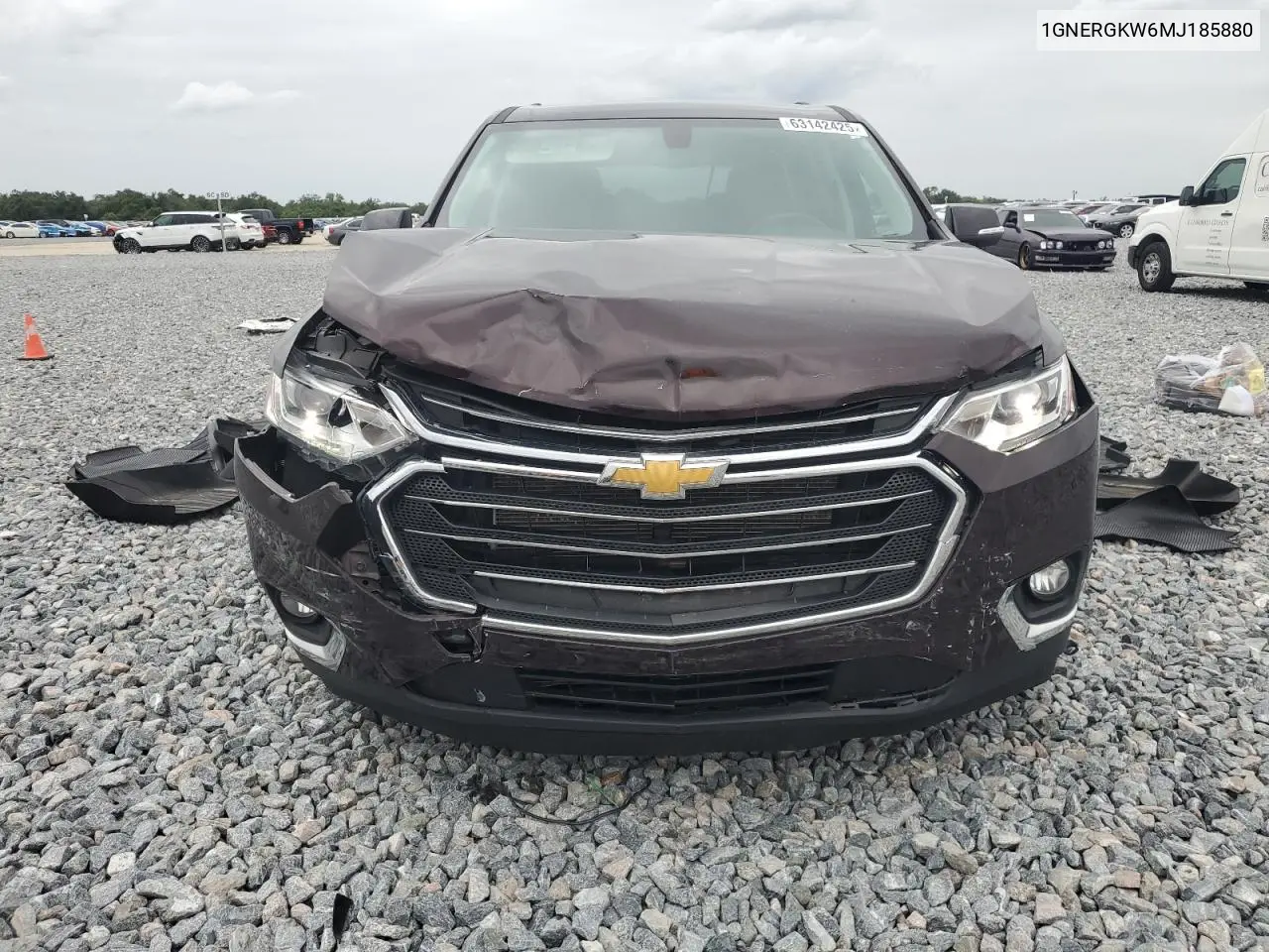 2021 Chevrolet Traverse Lt VIN: 1GNERGKW6MJ185880 Lot: 63142425