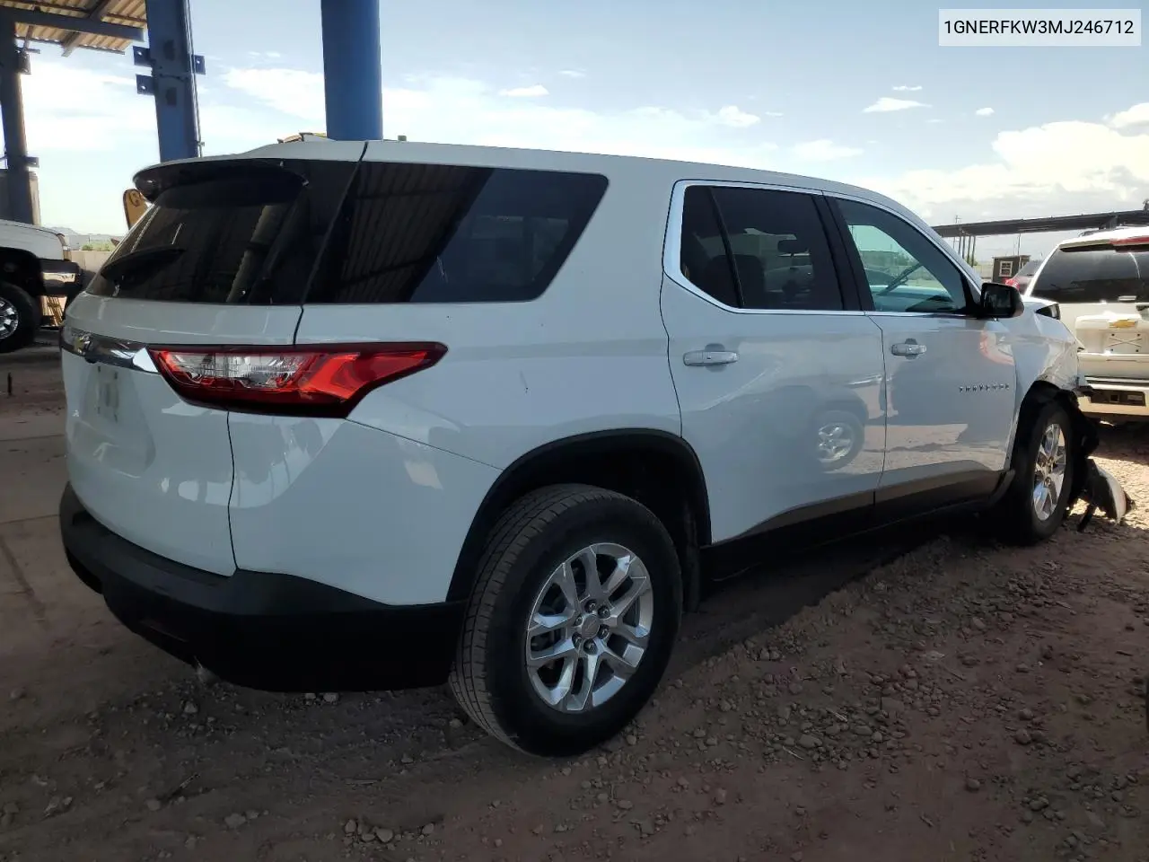 2021 Chevrolet Traverse Ls VIN: 1GNERFKW3MJ246712 Lot: 63337355