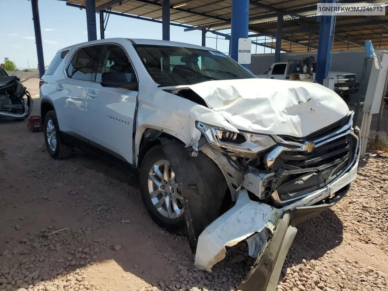 2021 Chevrolet Traverse Ls VIN: 1GNERFKW3MJ246712 Lot: 63337355