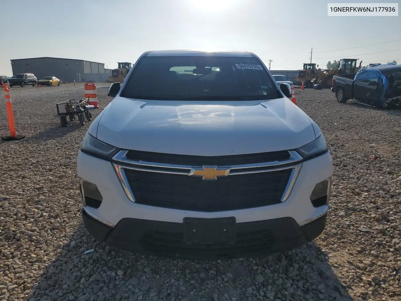 2022 Chevrolet Traverse Ls VIN: 1GNERFKW6NJ177936 Lot: 56476755