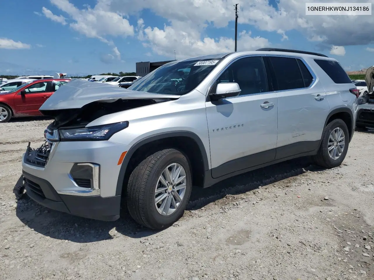 2022 Chevrolet Traverse Lt VIN: 1GNERHKW0NJ134186 Lot: 56907195