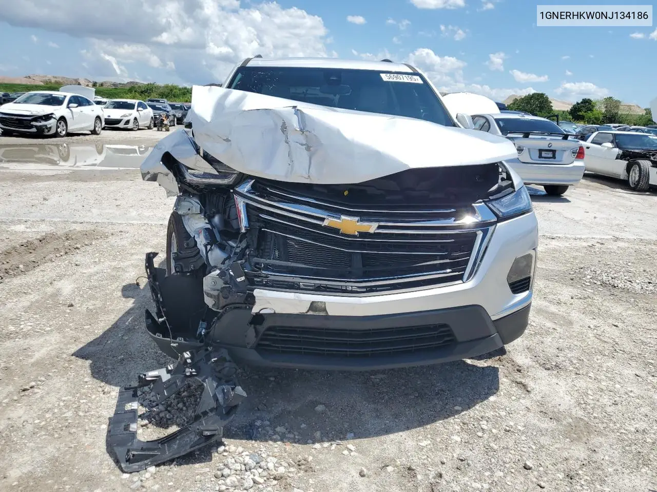 2022 Chevrolet Traverse Lt VIN: 1GNERHKW0NJ134186 Lot: 56907195