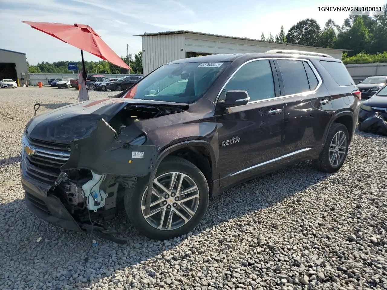 2022 Chevrolet Traverse High Country VIN: 1GNEVNKW2NJ100051 Lot: 62168255