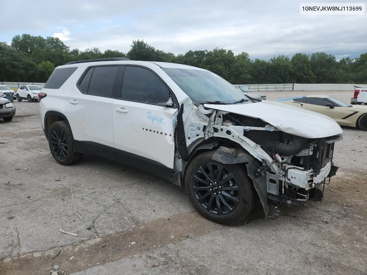 2022 Chevrolet Traverse Rs VIN: 1GNEVJKW8NJ113699 Lot: 62601355