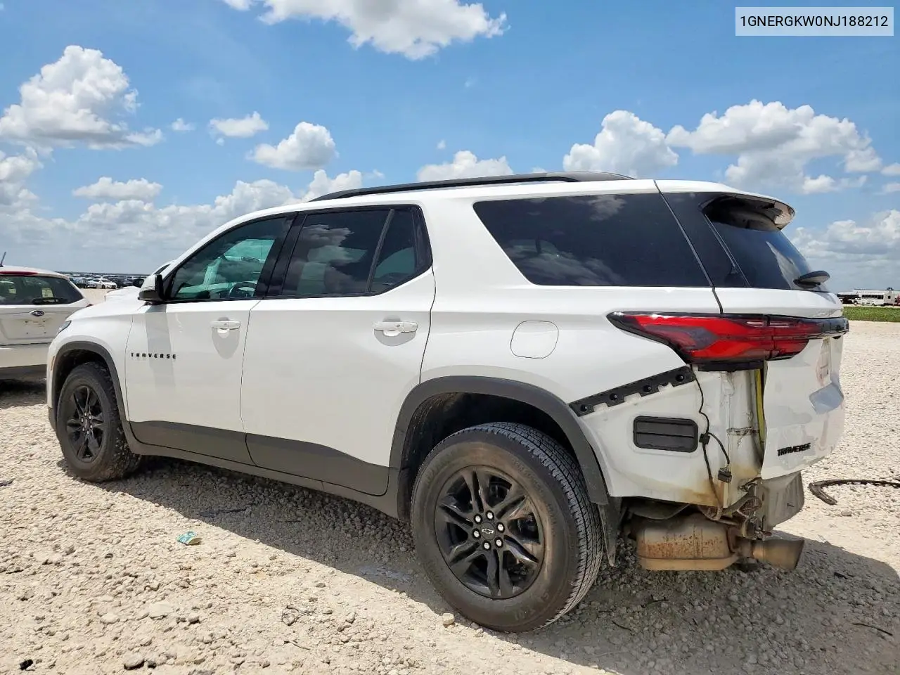 2022 Chevrolet Traverse Lt VIN: 1GNERGKW0NJ188212 Lot: 62891895