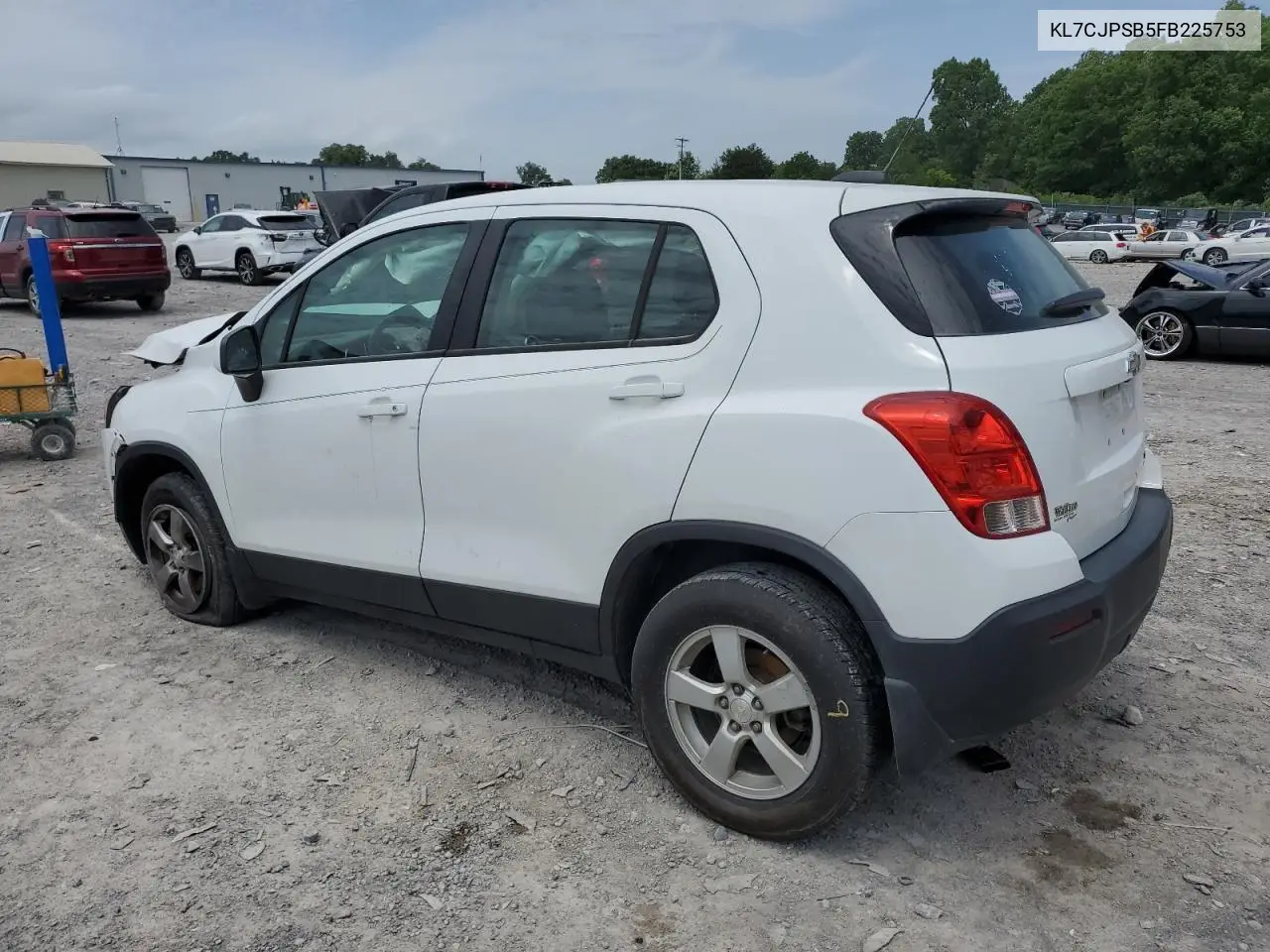 2015 Chevrolet Trax 1Ls VIN: KL7CJPSB5FB225753 Lot: 57074375