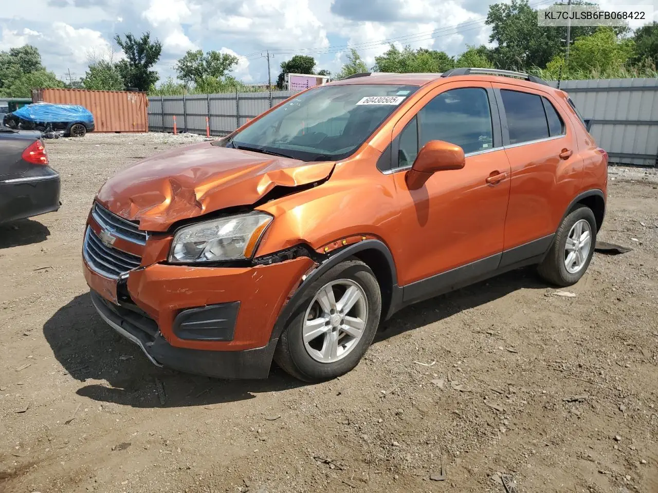2015 Chevrolet Trax 1Lt VIN: KL7CJLSB6FB068422 Lot: 60430505