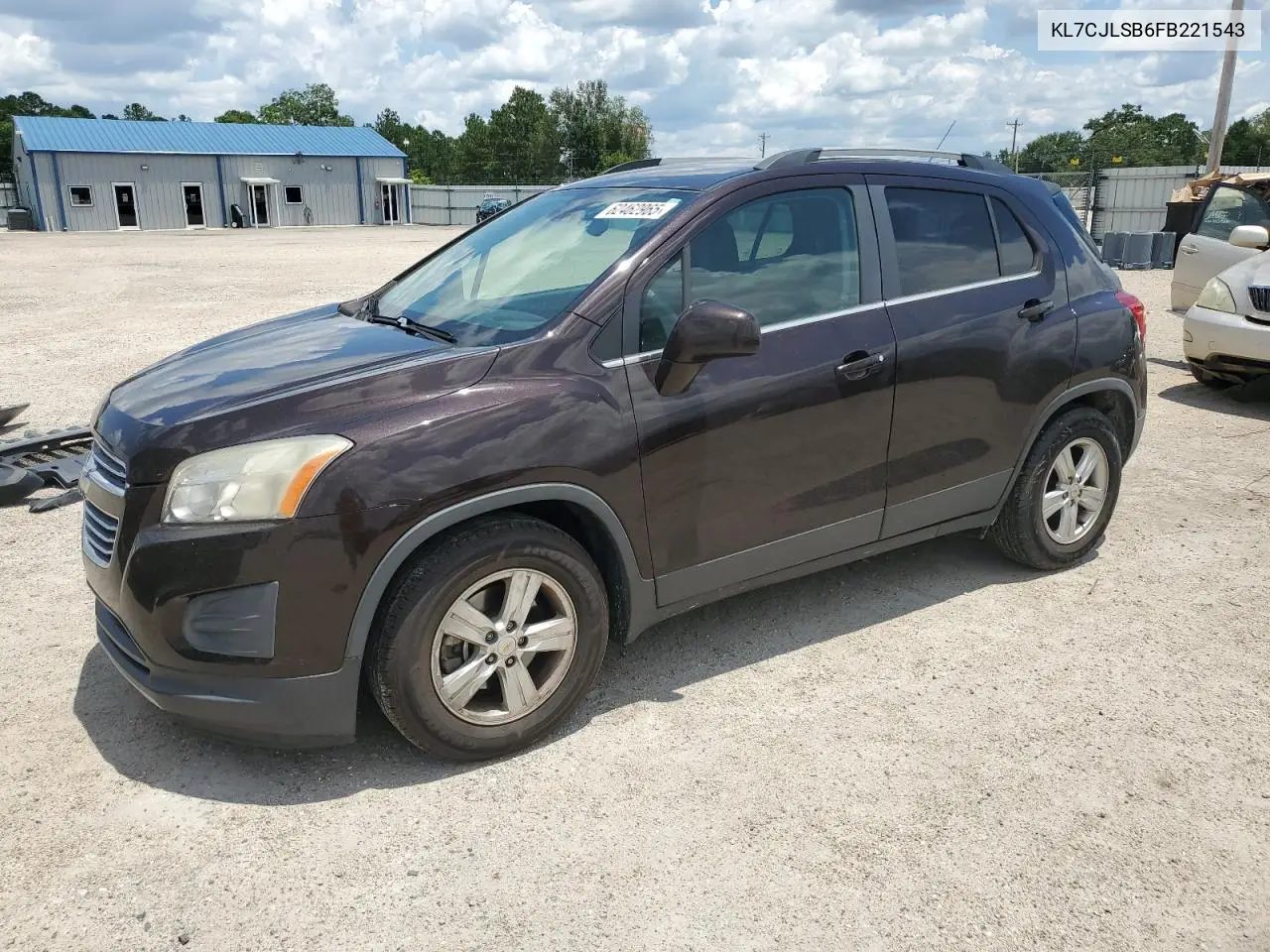 2015 Chevrolet Trax 1Lt VIN: KL7CJLSB6FB221543 Lot: 62462965