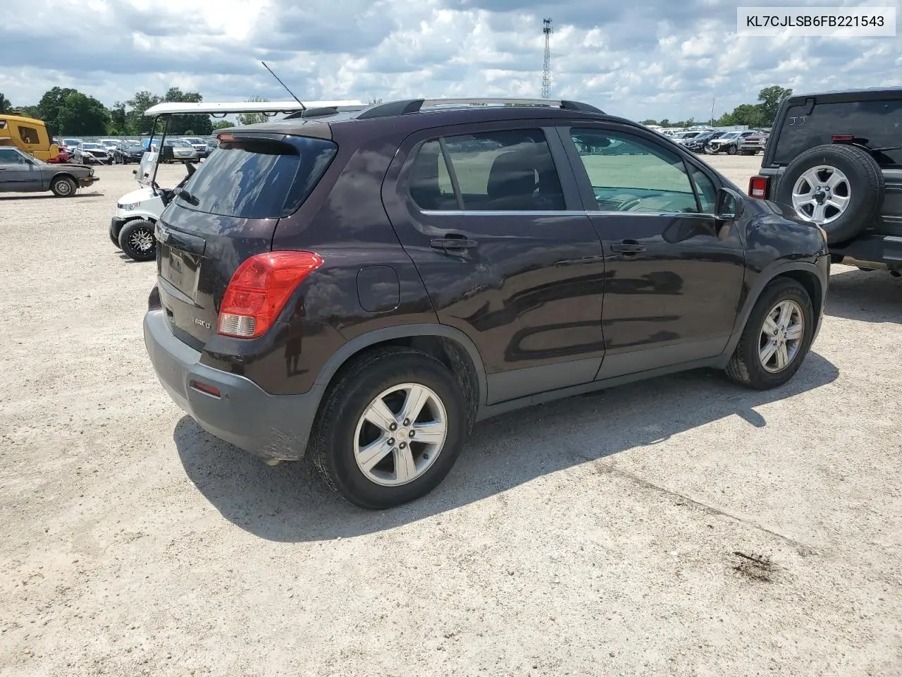 2015 Chevrolet Trax 1Lt VIN: KL7CJLSB6FB221543 Lot: 62462965