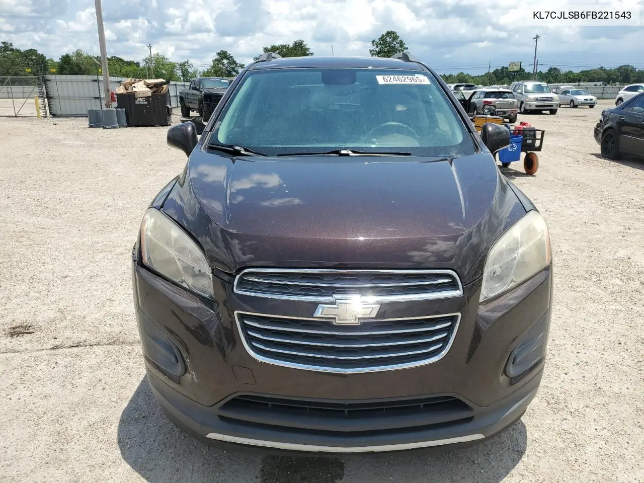 2015 Chevrolet Trax 1Lt VIN: KL7CJLSB6FB221543 Lot: 62462965