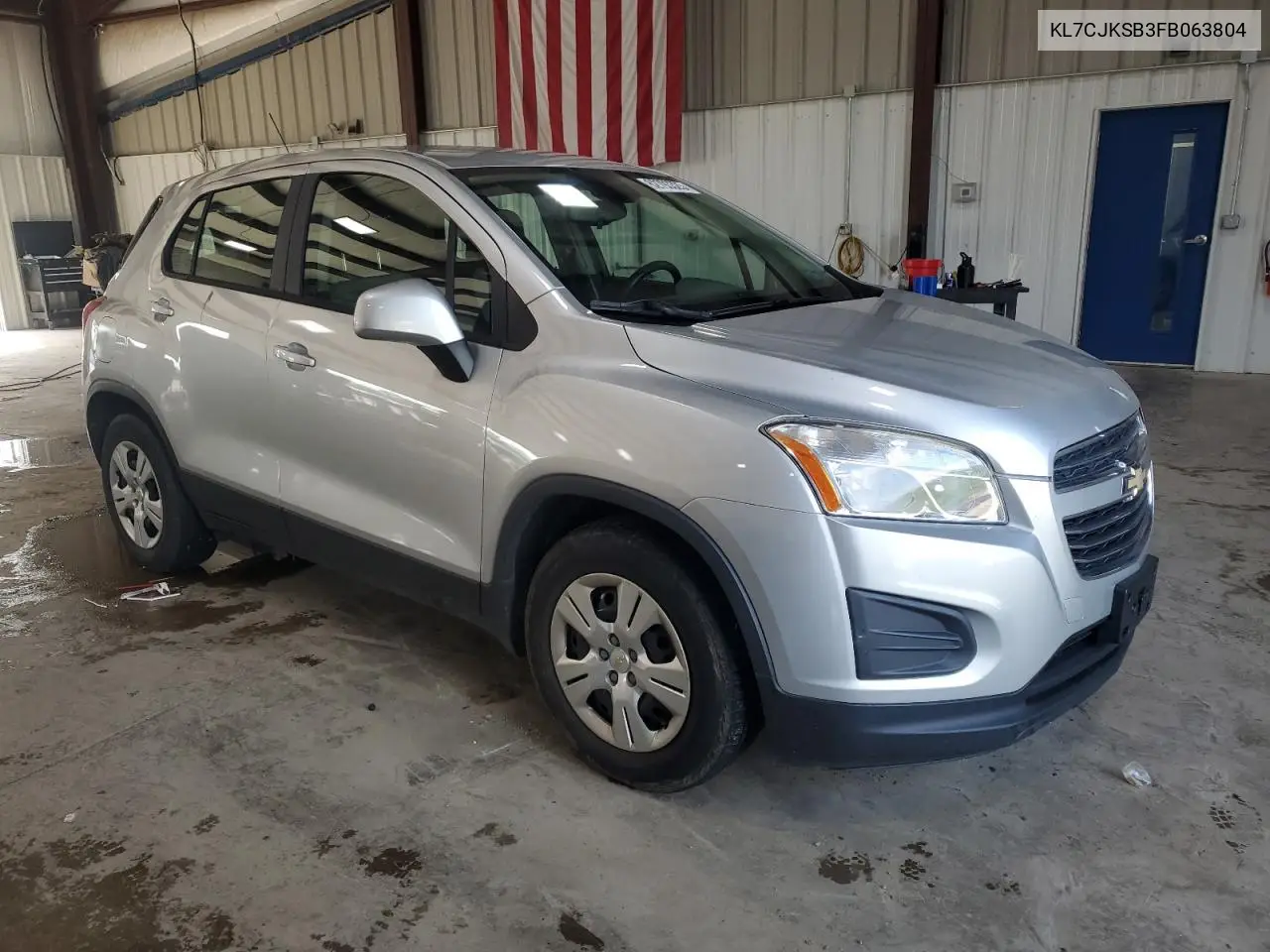 2015 Chevrolet Trax Ls VIN: KL7CJKSB3FB063804 Lot: 62793325