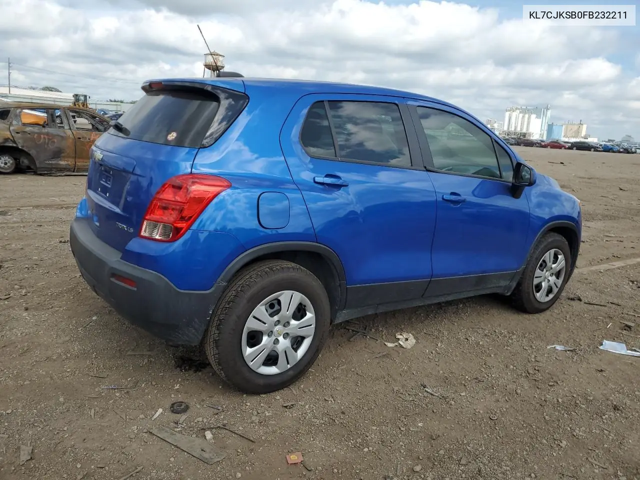 2015 Chevrolet Trax Ls VIN: KL7CJKSB0FB232211 Lot: 62868215
