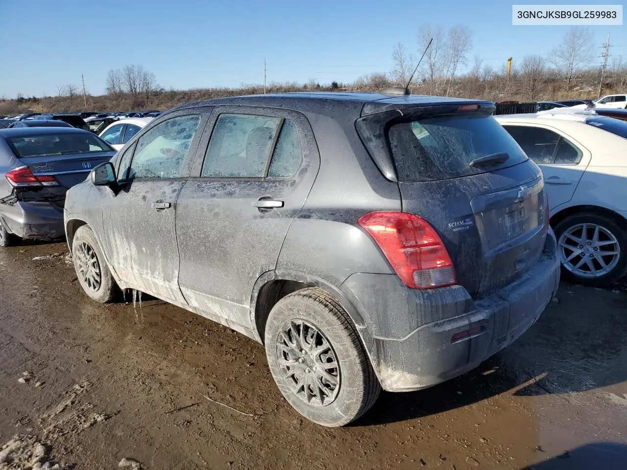 2016 Chevrolet Trax Ls VIN: 3GNCJKSB9GL259983 Lot: 44947155