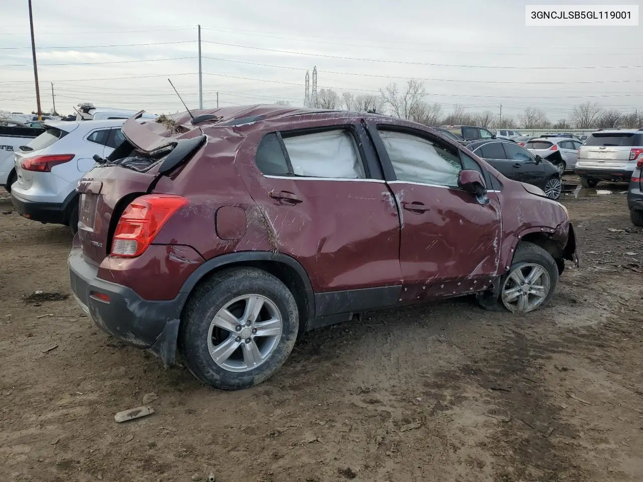 2016 Chevrolet Trax 1Lt VIN: 3GNCJLSB5GL119001 Lot: 53021335
