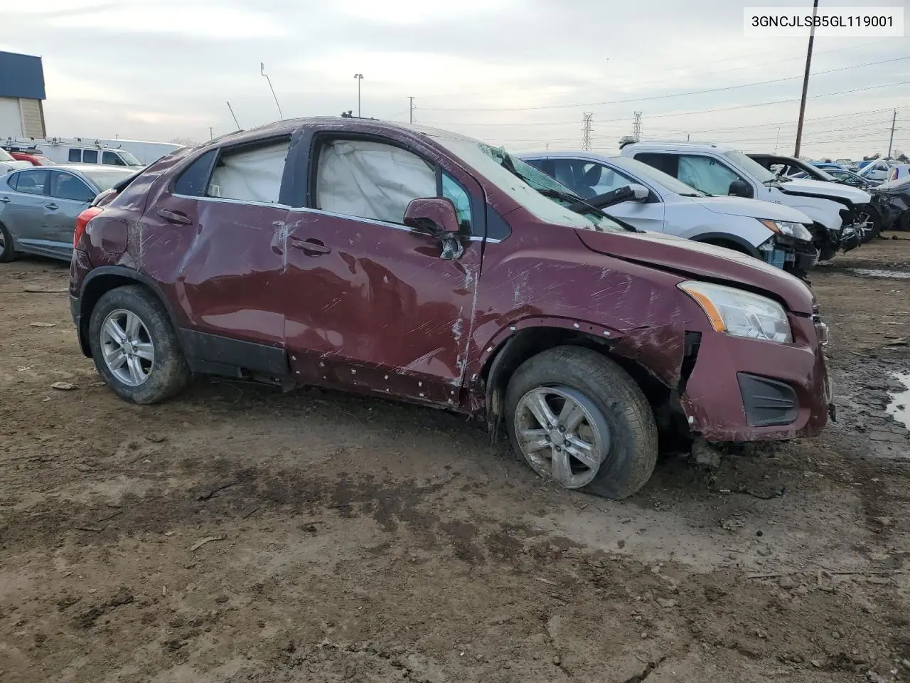 2016 Chevrolet Trax 1Lt VIN: 3GNCJLSB5GL119001 Lot: 53021335