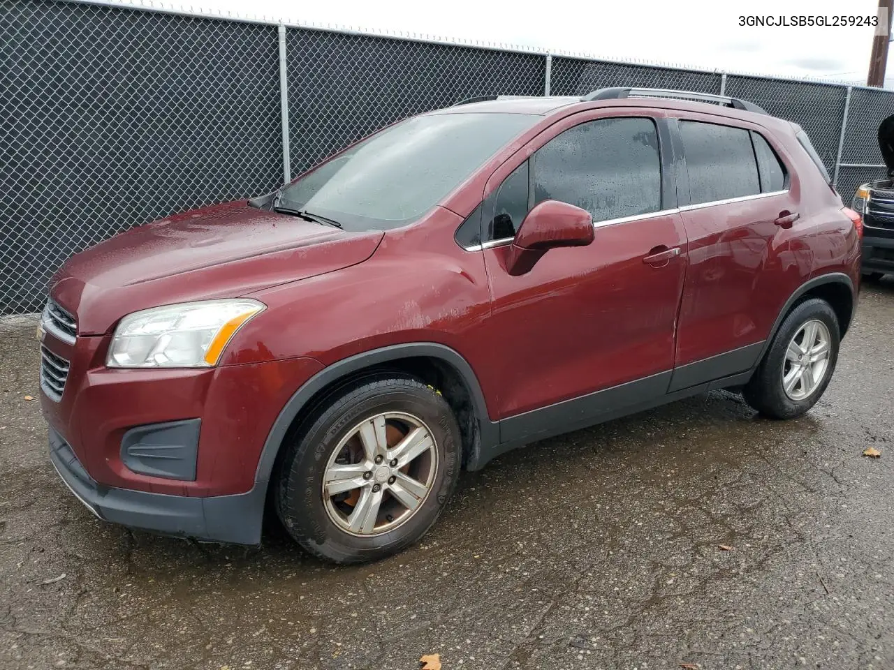 2016 Chevrolet Trax 1Lt VIN: 3GNCJLSB5GL259243 Lot: 56841275