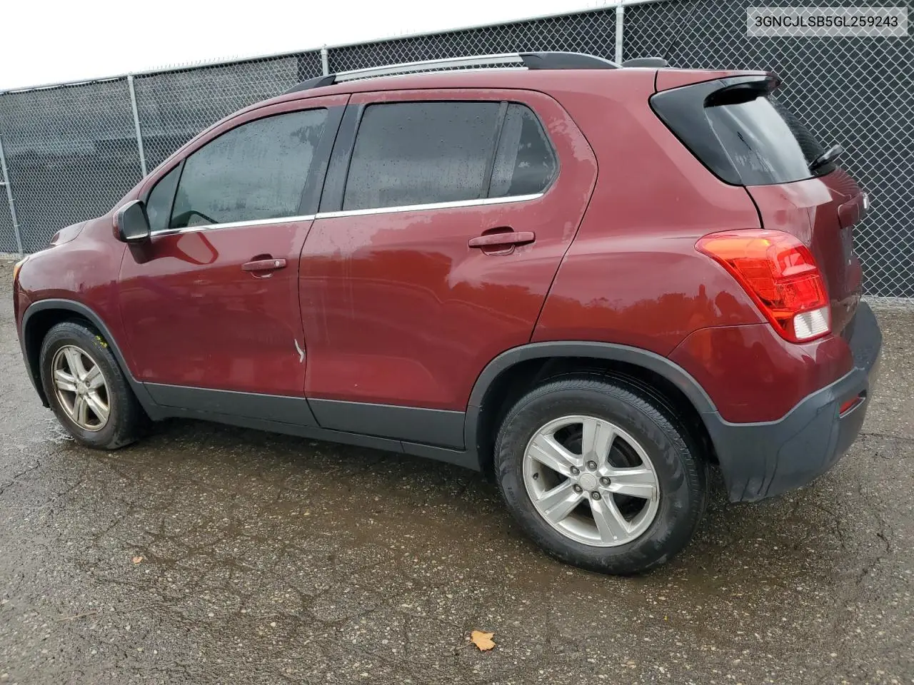 2016 Chevrolet Trax 1Lt VIN: 3GNCJLSB5GL259243 Lot: 56841275