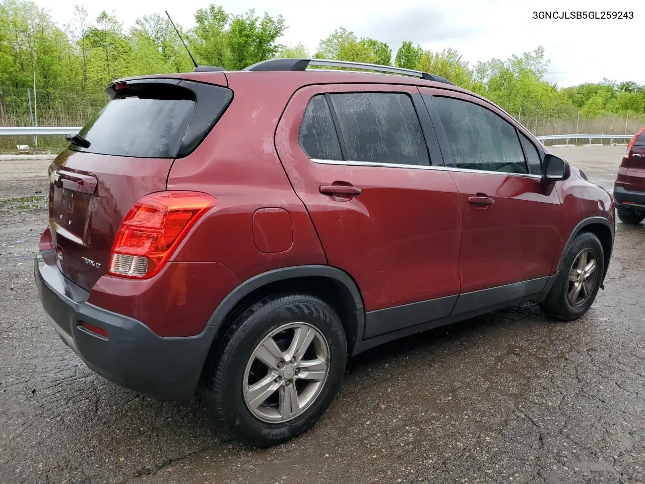 2016 Chevrolet Trax 1Lt VIN: 3GNCJLSB5GL259243 Lot: 56841275
