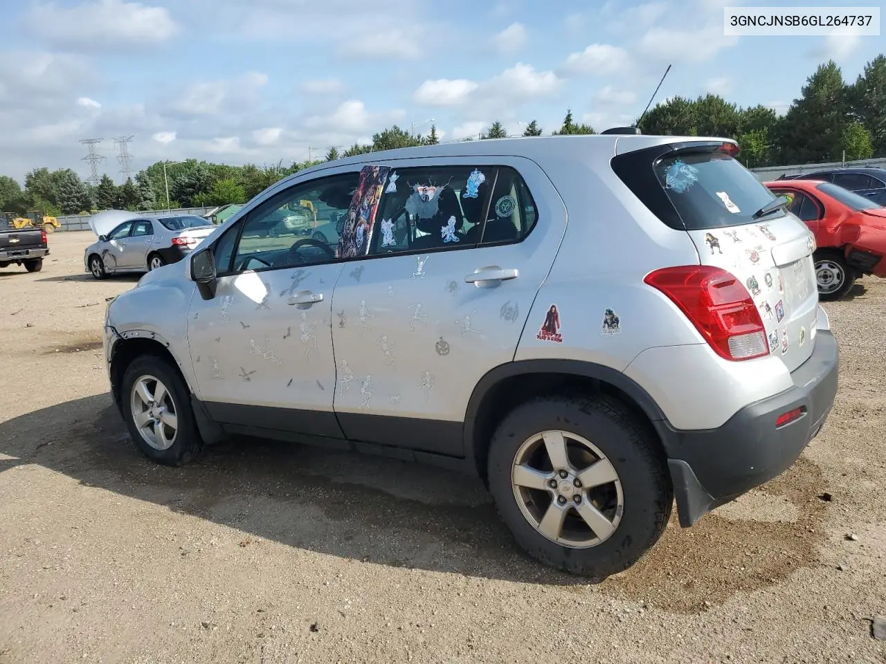 2016 Chevrolet Trax Ls VIN: 3GNCJNSB6GL264737 Lot: 61907885