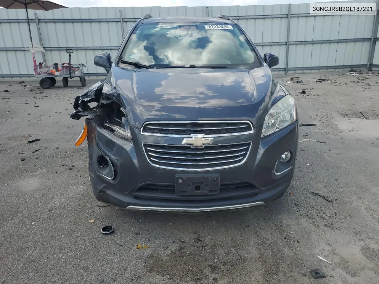 2016 Chevrolet Trax Ltz VIN: 3GNCJRSB2GL187291 Lot: 62233605