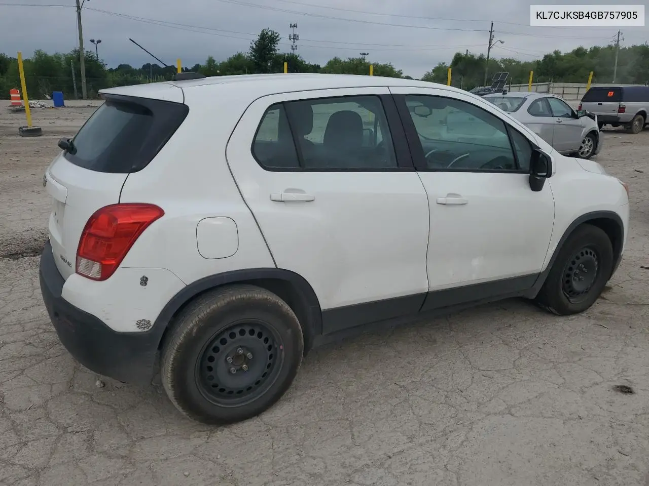 2016 Chevrolet Trax Ls VIN: KL7CJKSB4GB757905 Lot: 62882065
