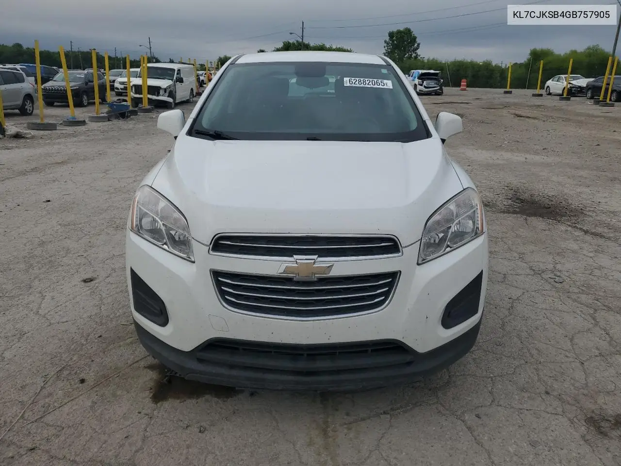 2016 Chevrolet Trax Ls VIN: KL7CJKSB4GB757905 Lot: 62882065