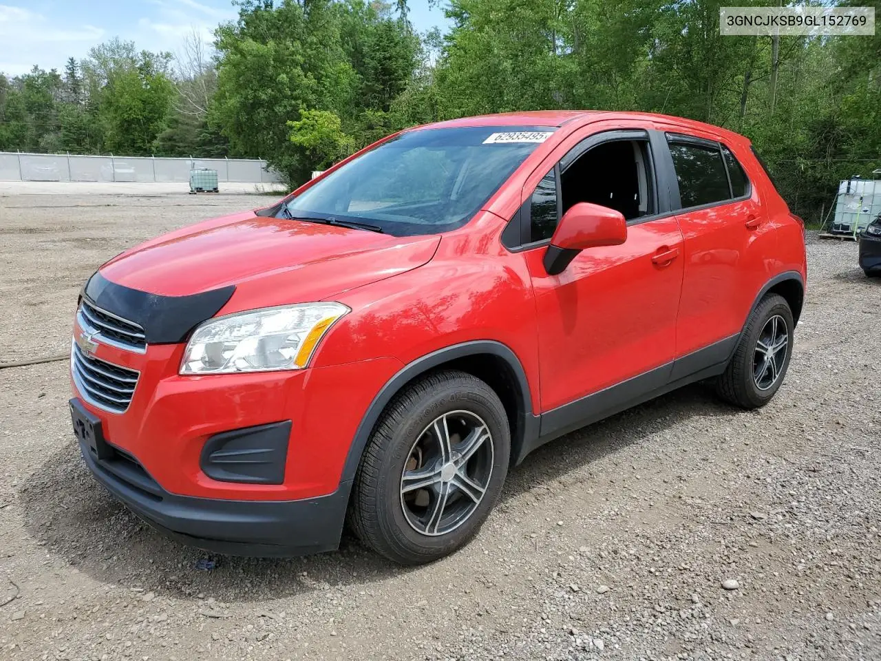 2016 Chevrolet Trax Ls VIN: 3GNCJKSB9GL152769 Lot: 62935495