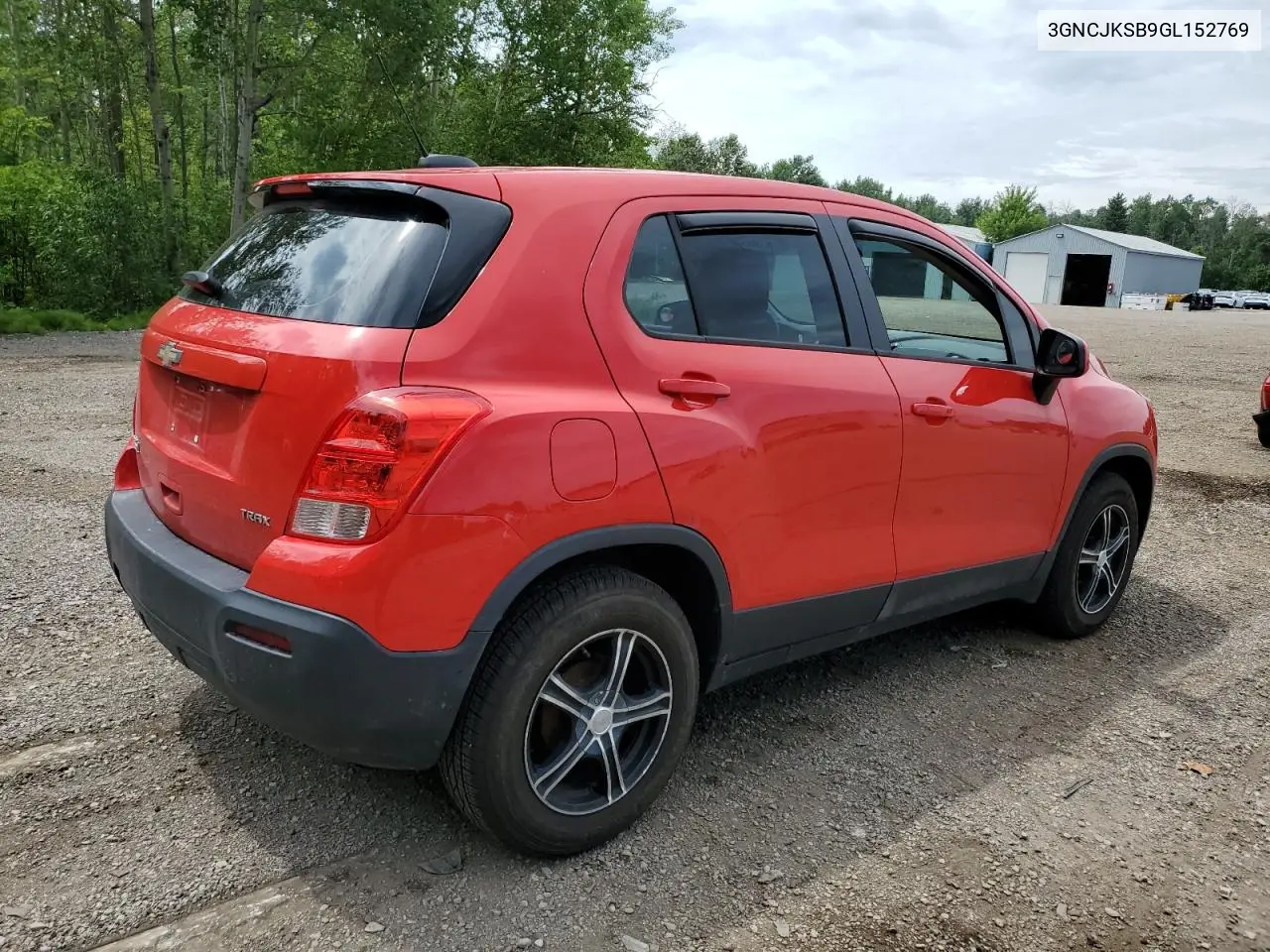 2016 Chevrolet Trax Ls VIN: 3GNCJKSB9GL152769 Lot: 62935495