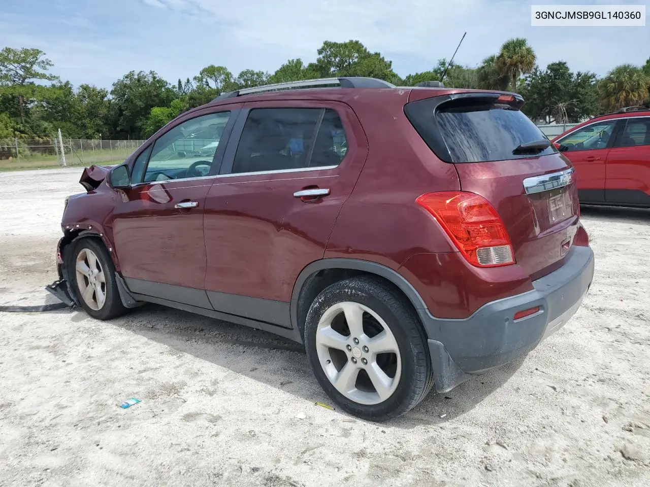 2016 Chevrolet Trax Ltz VIN: 3GNCJMSB9GL140360 Lot: 62981325
