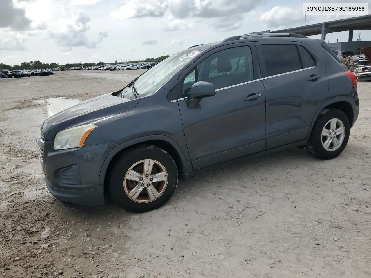 2016 Chevrolet Trax 1Lt VIN: 3GNCJLSB7GL185968 Lot: 63085355