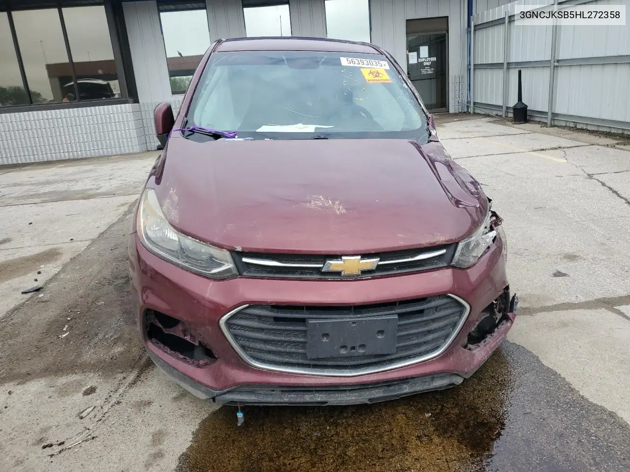 2017 Chevrolet Trax Ls VIN: 3GNCJKSB5HL272358 Lot: 56393035