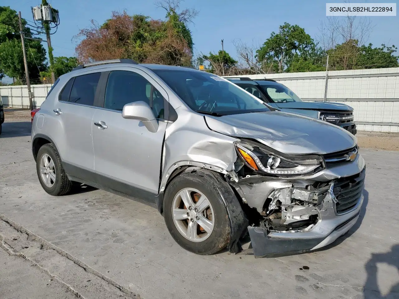 2017 Chevrolet Trax 1Lt VIN: 3GNCJLSB2HL222894 Lot: 56959355