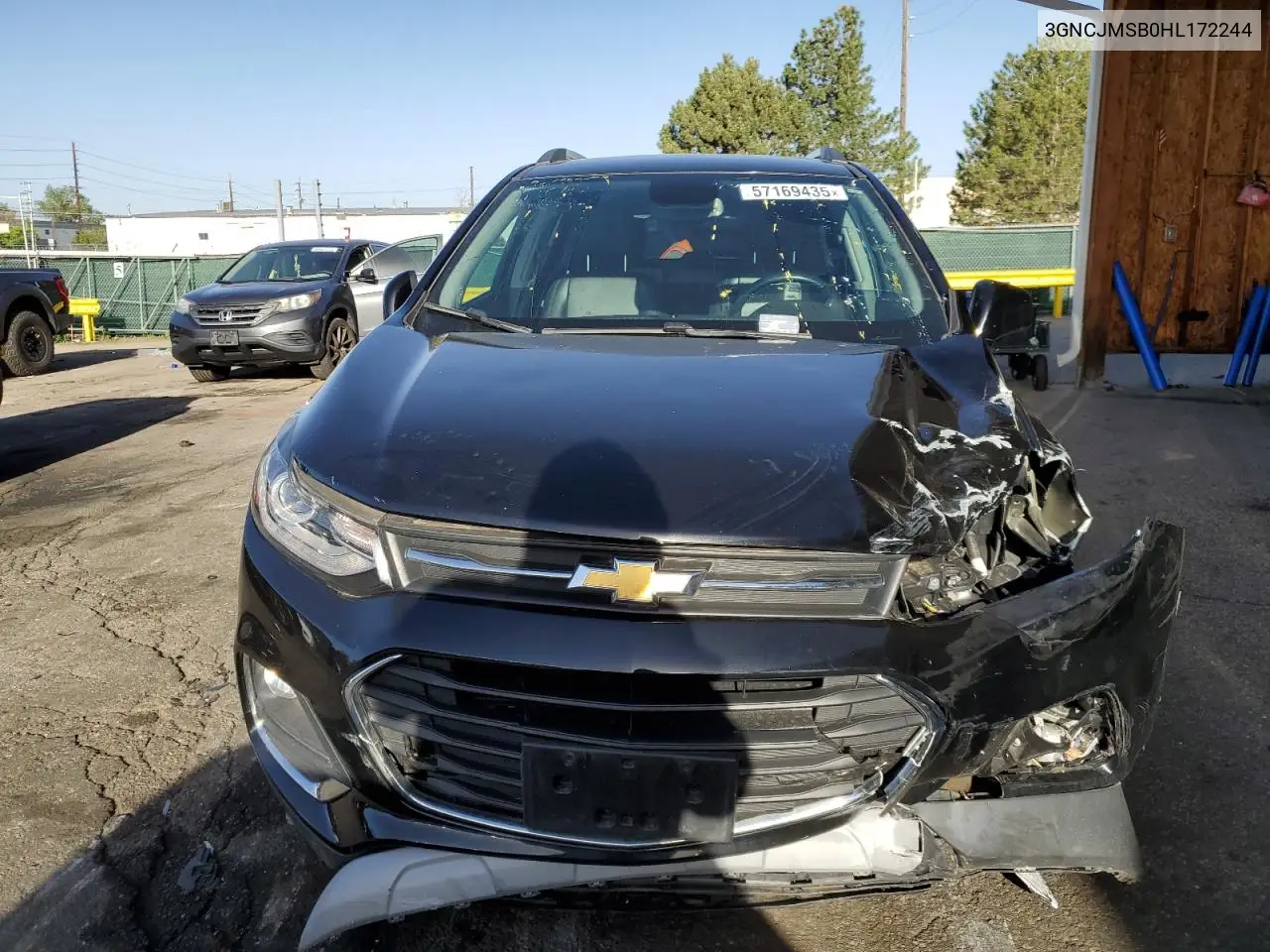 2017 Chevrolet Trax Premier VIN: 3GNCJMSB0HL172244 Lot: 57169435