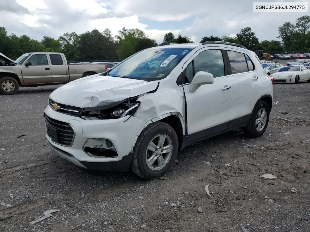 2018 Chevrolet Trax 1Lt VIN: 3GNCJPSB6JL294775 Lot: 56704125