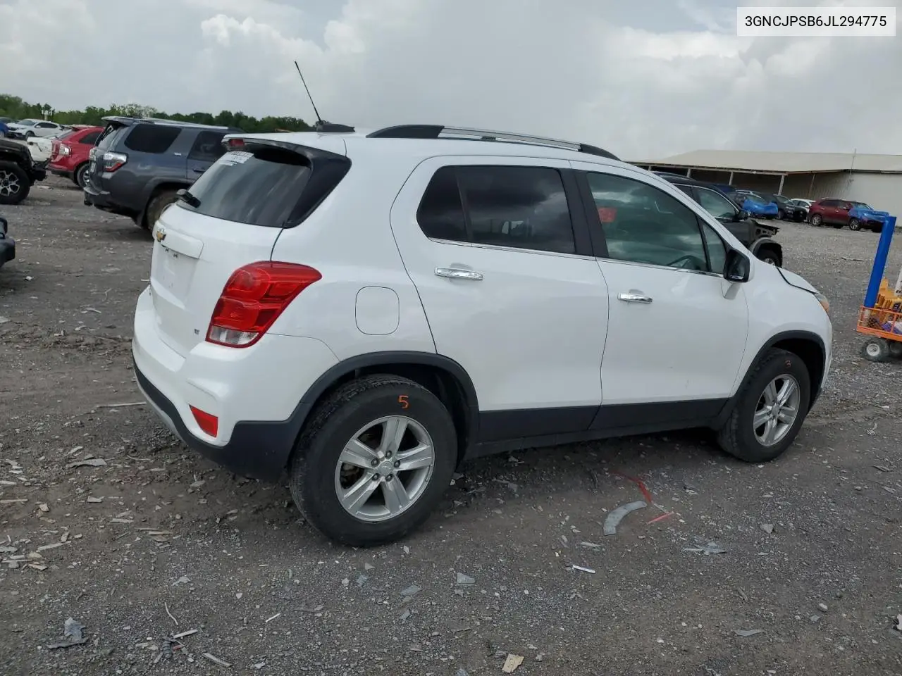 2018 Chevrolet Trax 1Lt VIN: 3GNCJPSB6JL294775 Lot: 56704125