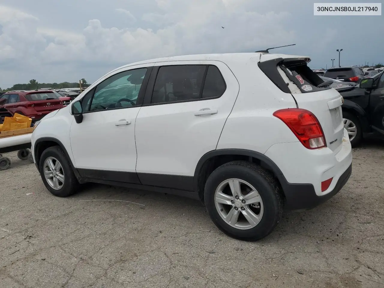 2018 Chevrolet Trax Ls VIN: 3GNCJNSB0JL217940 Lot: 61951195