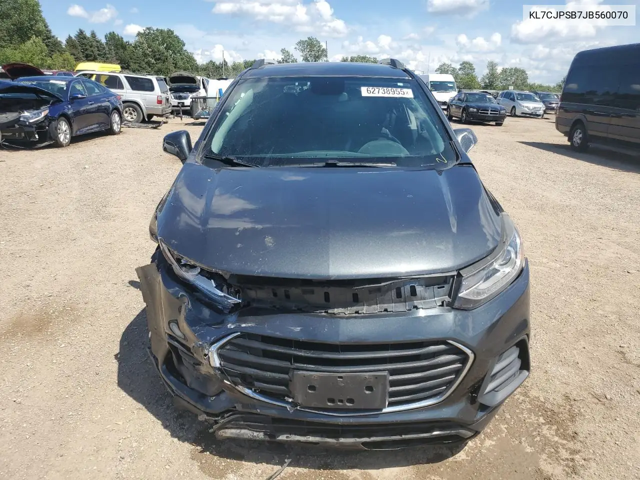 2018 Chevrolet Trax 1Lt VIN: KL7CJPSB7JB560070 Lot: 62738955