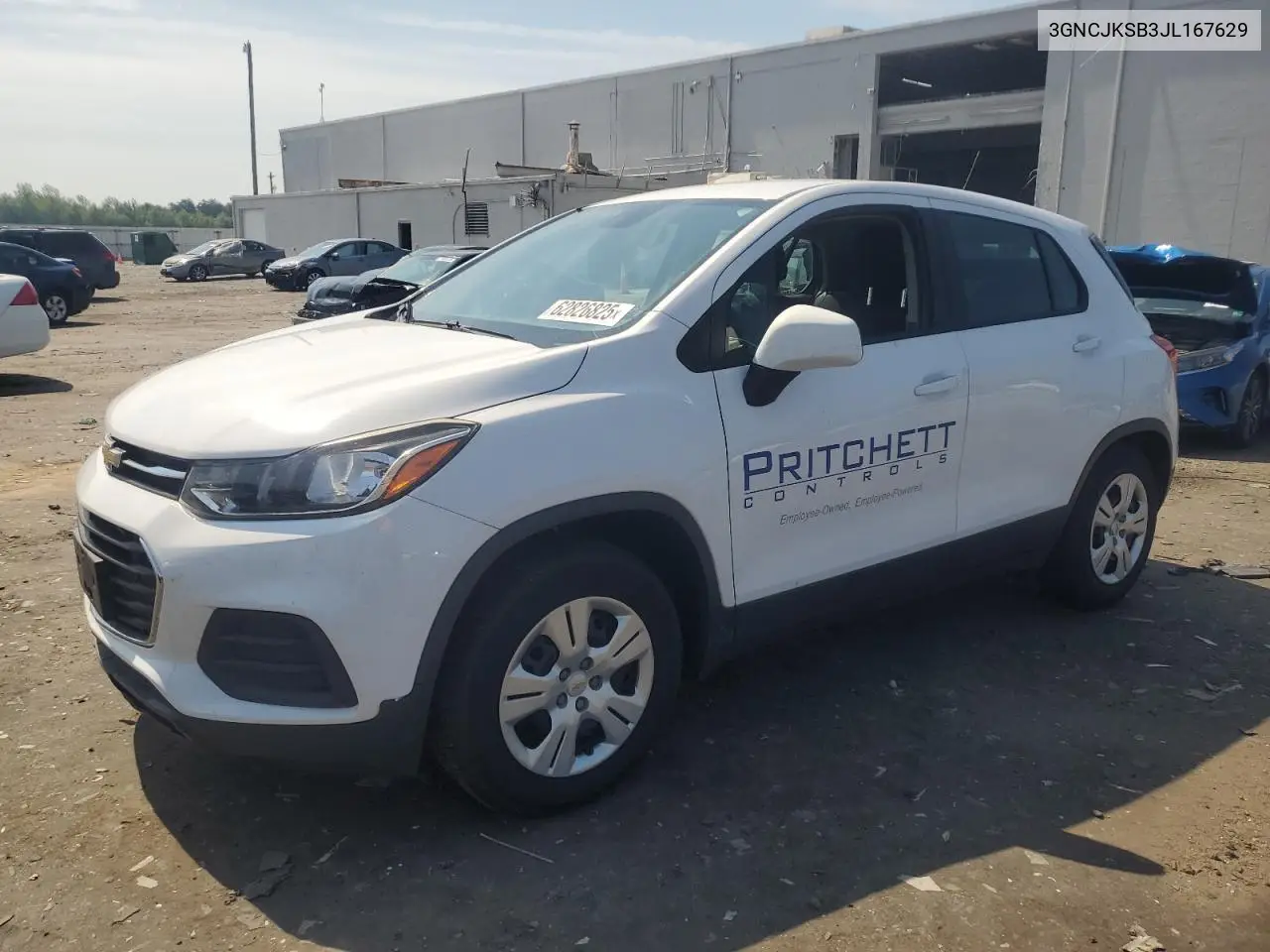 2018 Chevrolet Trax Ls VIN: 3GNCJKSB3JL167629 Lot: 62826825