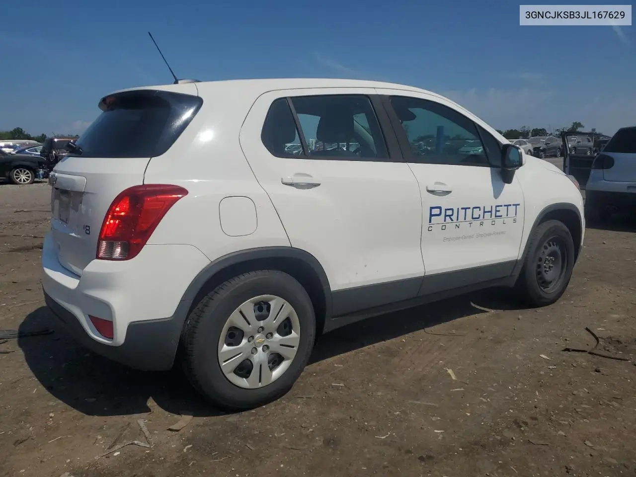2018 Chevrolet Trax Ls VIN: 3GNCJKSB3JL167629 Lot: 62826825