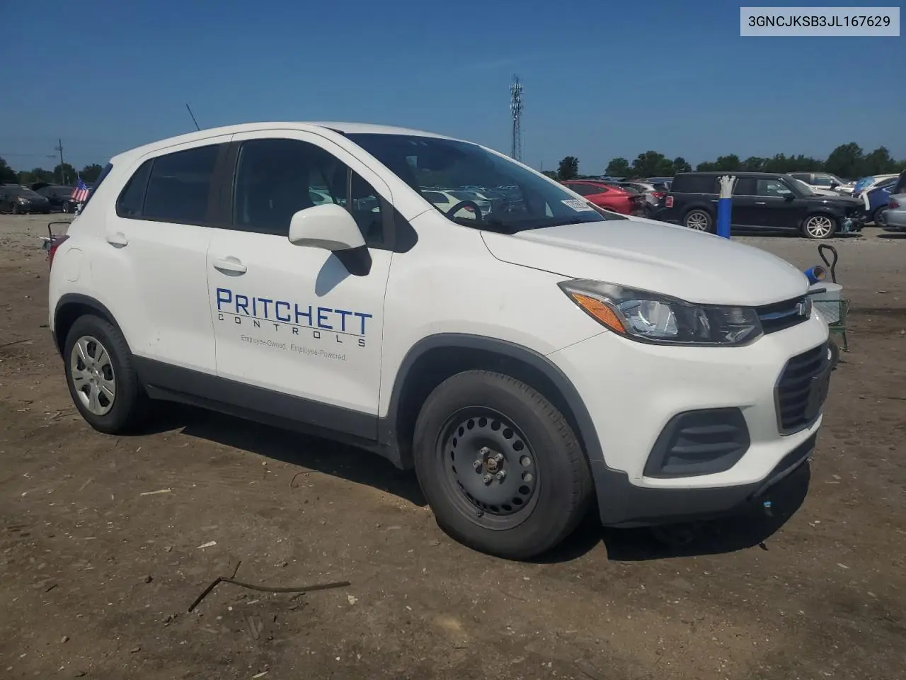 2018 Chevrolet Trax Ls VIN: 3GNCJKSB3JL167629 Lot: 62826825