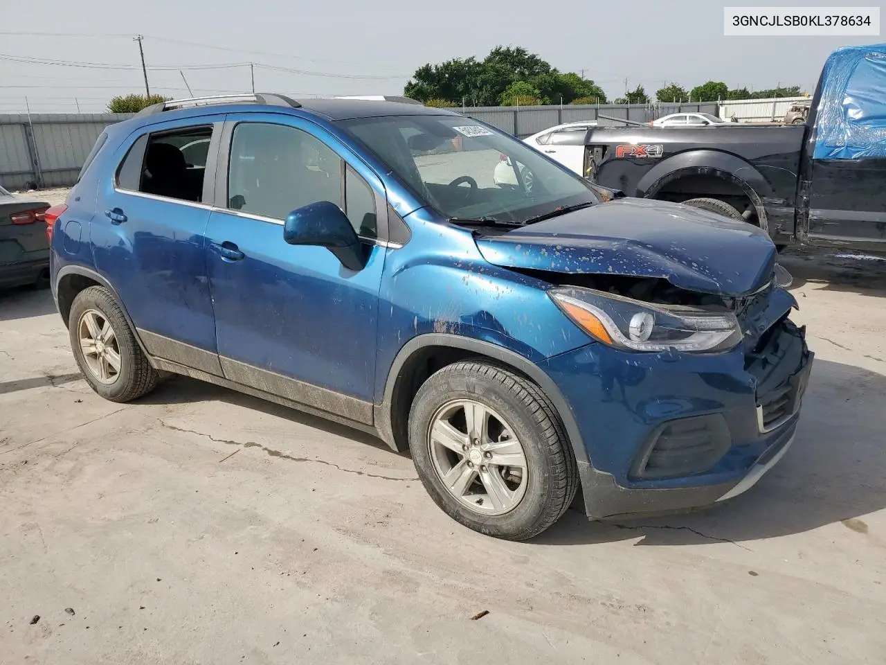 2019 Chevrolet Trax 1Lt VIN: 3GNCJLSB0KL378634 Lot: 54539425