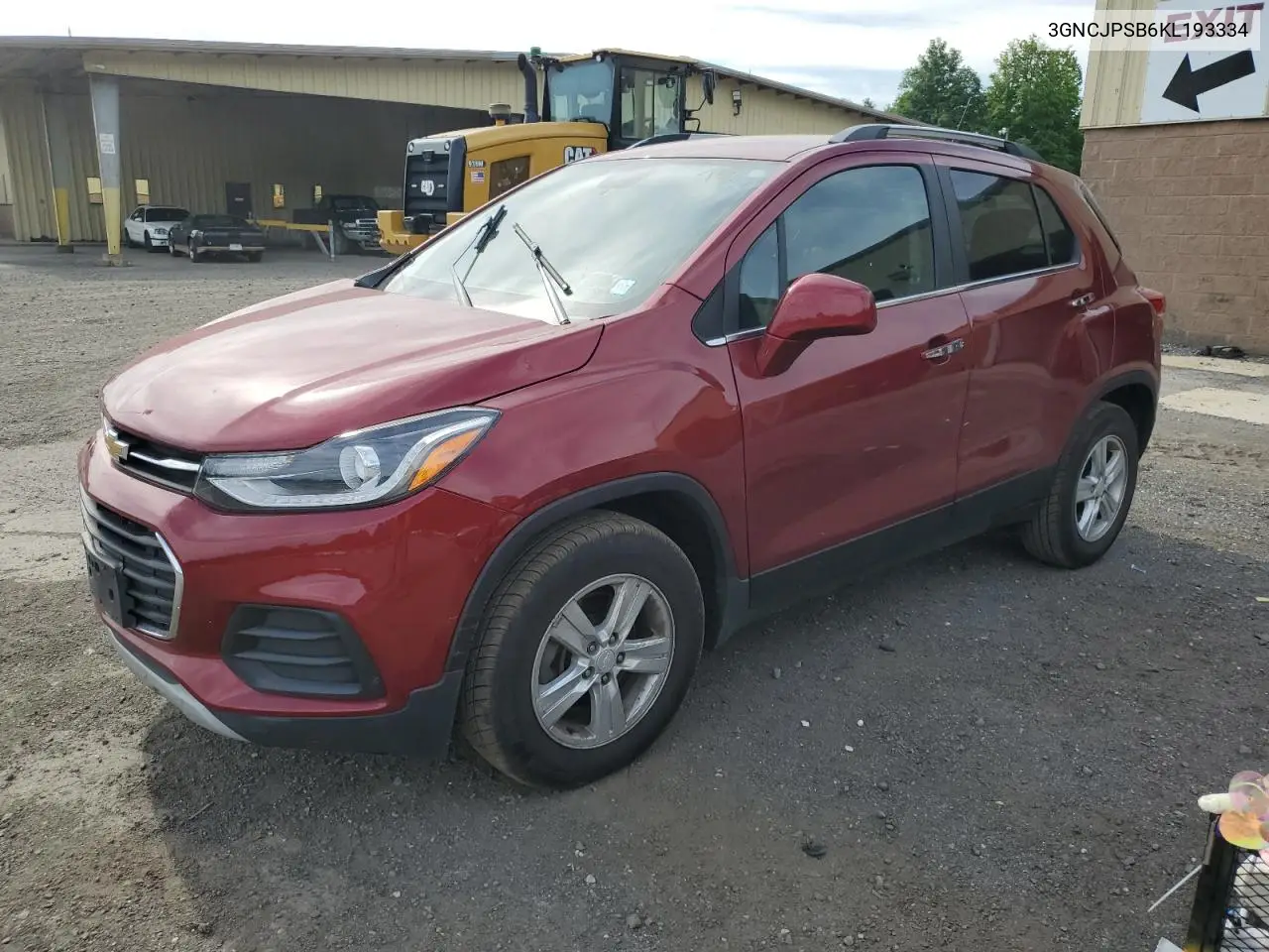 2019 Chevrolet Trax 1Lt VIN: 3GNCJPSB6KL193334 Lot: 62558095